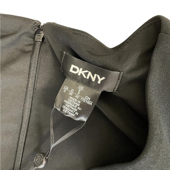 DKNY Black White Bell Ruffled Sheath Dress Formal Office Party Minimalist 8 - Picture 10 of 10